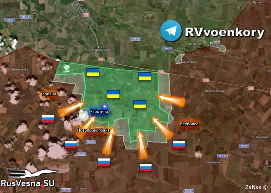 Запорожское направление. Карта боевых действий на 23 декабря 2023 года