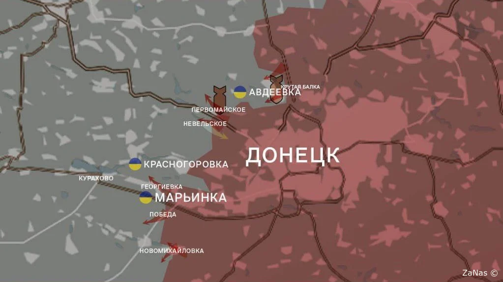 Донецкое направление. Карта боевых действий на 07.01.2024